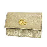 Beige Leather Gucci Key Case