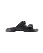 Black Leather Ann Demeulemeester Sandals