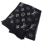 Black Wool Louis Vuitton Scarf