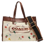 Brown Canvas Coach Tote