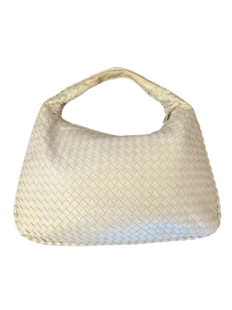 White Leather Bottega Veneta Shoulder Bag