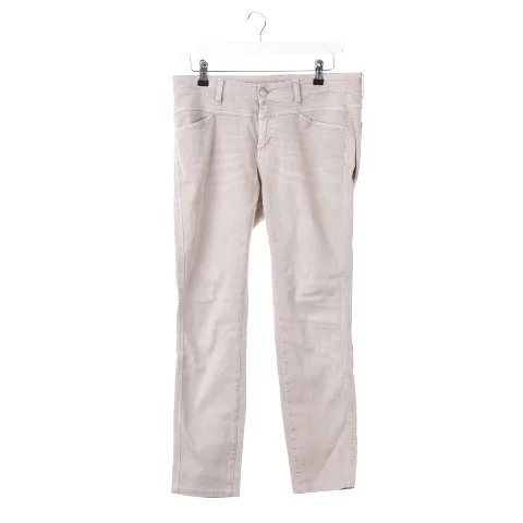 Brown Cotton Closed Pants