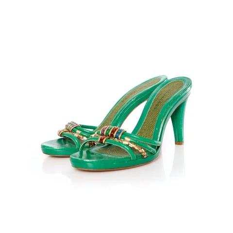 Green Leather Marc Jacobs Sandals