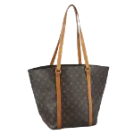 Brown Canvas Louis Vuitton Sac Shopping