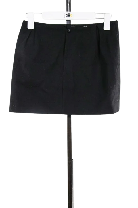 Black Cotton Maje Skirt