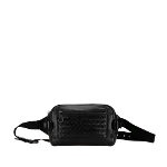 Black Leather Bottega Veneta Belt Bag