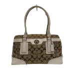 Brown Canvas Coach Handbag