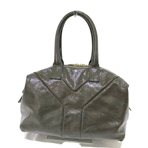 Grey Leather Saint Laurent Shoulder Bag
