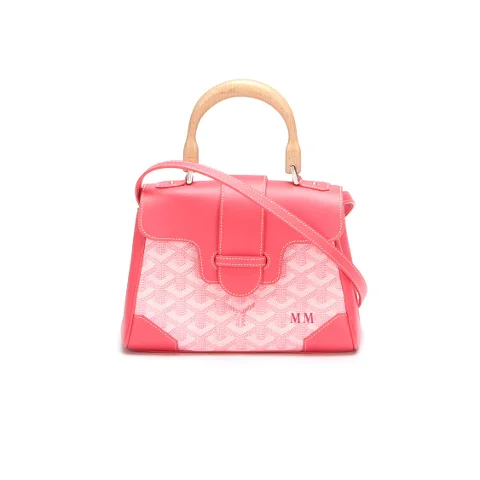 Pink Leather Goyard Handbag