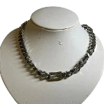 Silver Metal Fendi Necklace