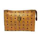 Brown Leather MCM Clutch