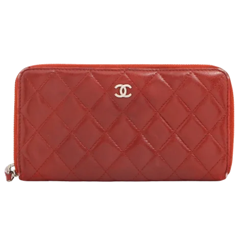 Red Leather Chanel Wallet