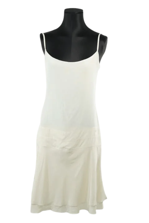 White Silk Chanel Dress