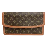 Brown Fabric Louis Vuitton Pochette Dame