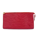 Red Fabric Louis Vuitton Pouch