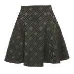 Black Fabric Alice + Olivia Skirt