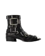 Black Leather Alexander McQueen Boots