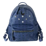 Blue Fabric MCM Backpack