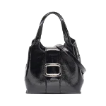 Black Leather Roger Vivier Handbag