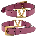 Purple Leather Valentino Bracelet