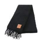 Black Wool Loewe Scarf