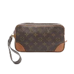 Brown Leather Louis Vuitton Marly Dragonne