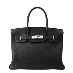 Black Leather Hermès Birkin