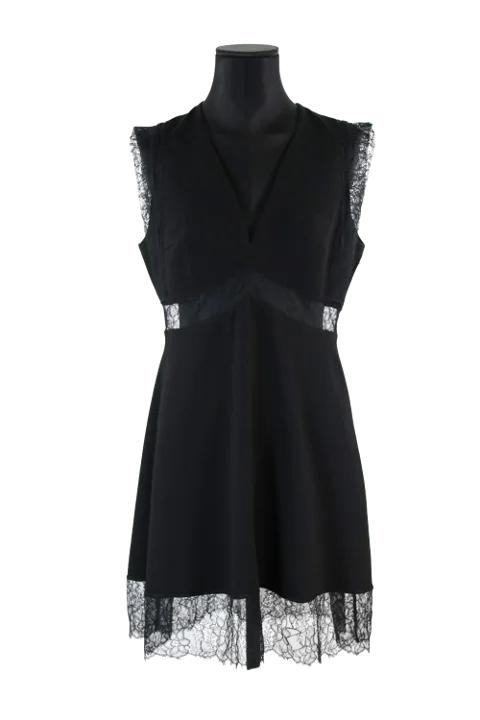 Black Polyester Sandro Dress