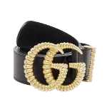 Black Leather Gucci Belt