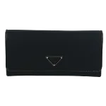 Black Fabric Prada Wallet