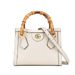 White Leather Gucci Bamboo