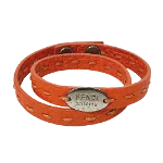 Orange Leather Fendi Bracelet