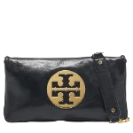 Black Leather Tory Burch Shoulder Bag