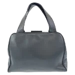 Grey Leather Prada Handbag