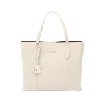 White Leather Furla Tote