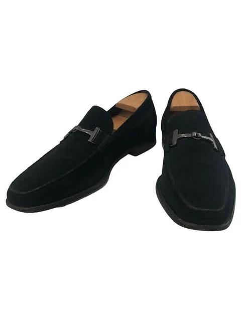 Black Suede TOD's Flats
