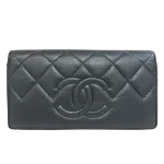 Grey Leather Chanel Wallet