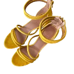 Yellow Leather Ba&sh Heels