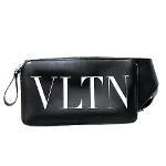 Black Leather Valentino Belt Bag