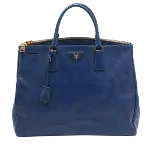 Navy Leather Prada Tote