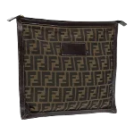 Brown Canvas Fendi Clutch