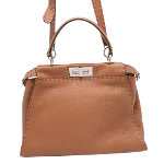 Brown Leather Fendi Shoulder Bag