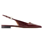 Burgundy Leather Paris Texas Mules