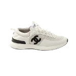 White Canvas Chanel Sneakers