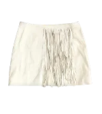 White Leather Yves salomon Skirt