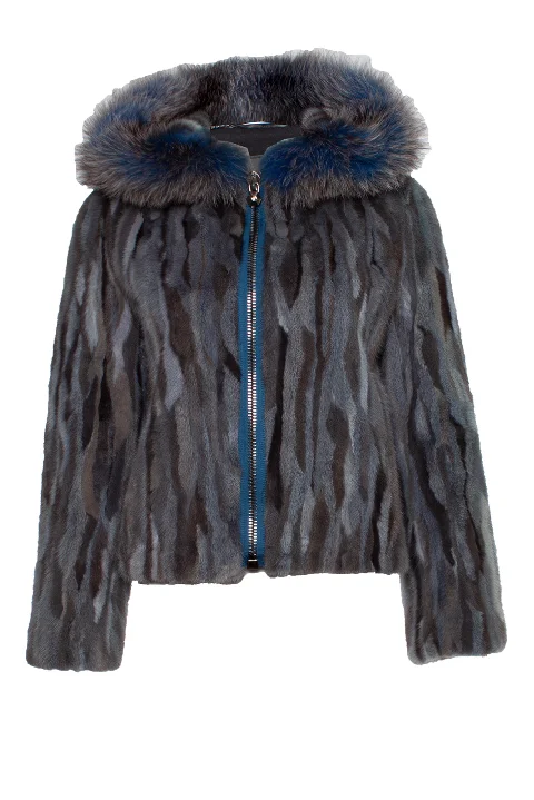 Blue Fur Philipp Plein Jacket