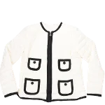 White Fabric Moncler Jacket