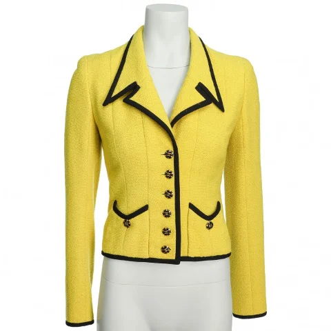 Yellow Fabric Chanel Cardigan