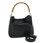 Black Leather Gucci Bamboo