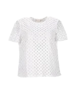 White Cotton Tory Burch Top